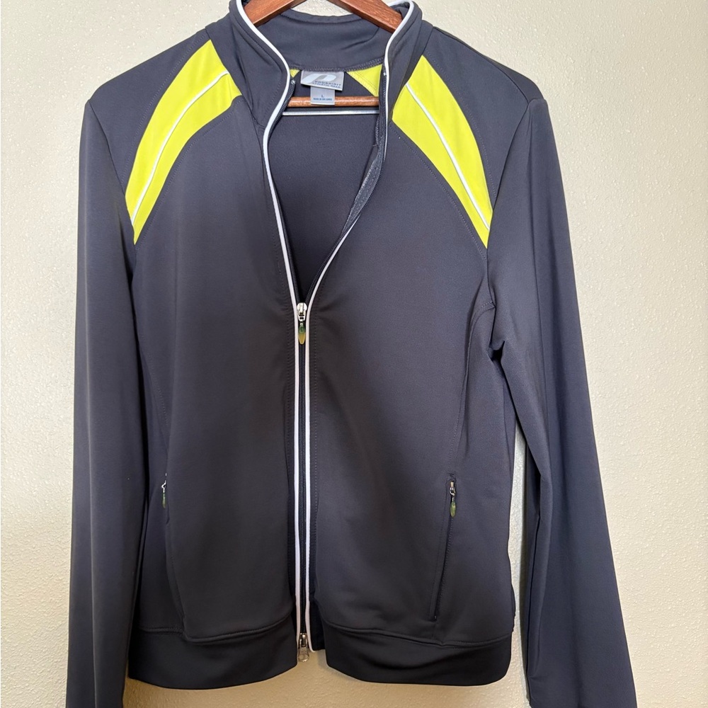 Prospirit Black and Yellow Performance Jacket with Mock Neck